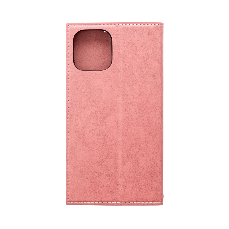 iPhone 12/iPhone 12 Pro 薄型PUレザーフラップケース「PRIME」 ピンク
