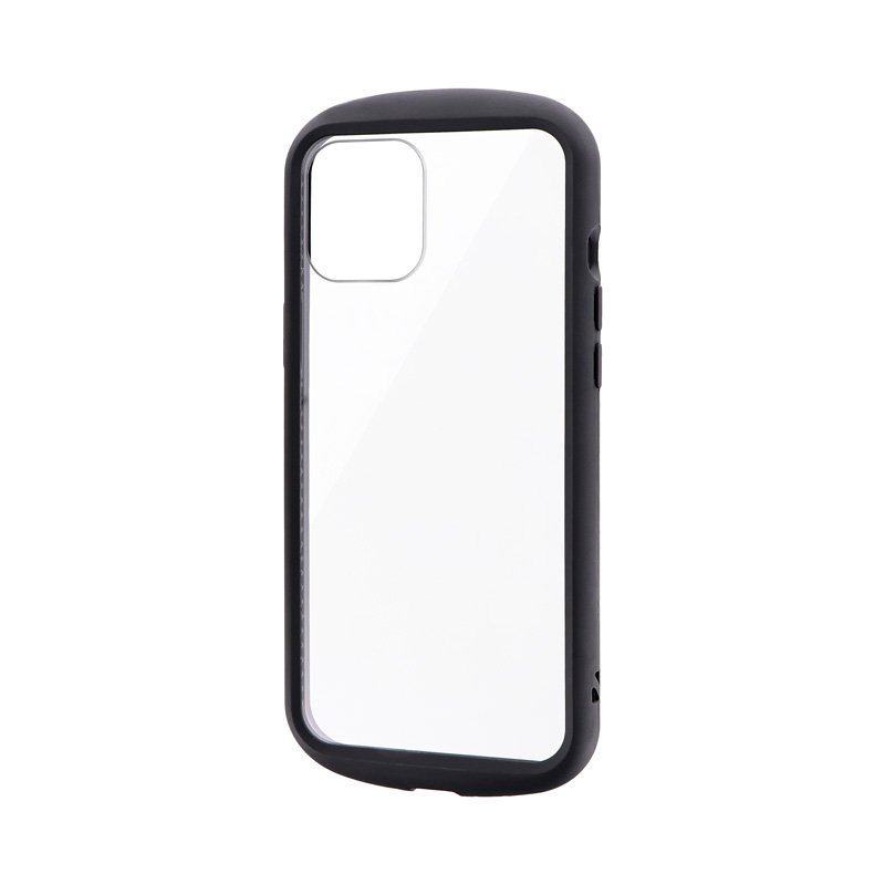 iPhone 12 Pro Max 耐衝撃ハイブリッドケース「PALLET CLEAR Flat」 ブラック