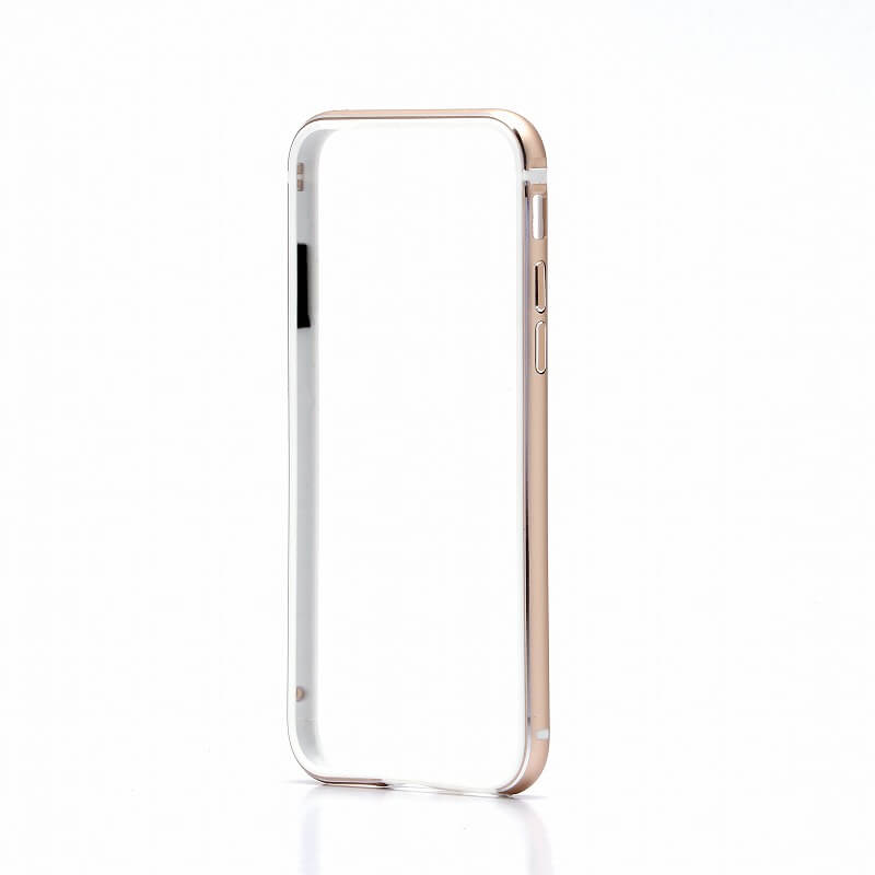 iPhone 6/6s/7 シリコン+アルミバンパー「Iron Soft」 ゴールド