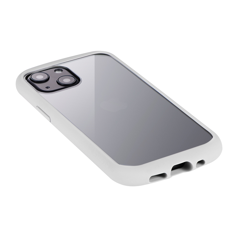 iPhone 13 mini 耐衝撃ハイブリッドケース「Cleary」 コールドグレー