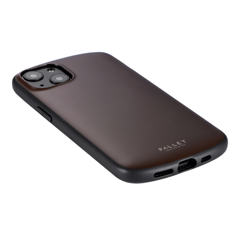 iPhone 13 超軽量・極薄・耐衝撃ハイブリッドケース「PALLET AIR」 マットダークブラウン