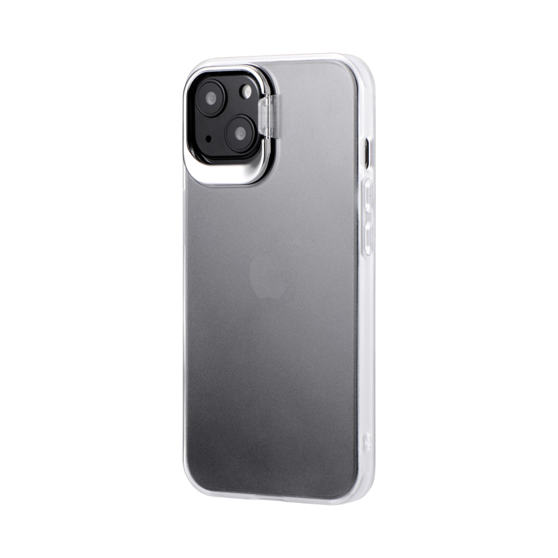 iPhone 13 スタンド付耐衝撃ハイブリッドケース「SHELL STAND」 フロストホワイト