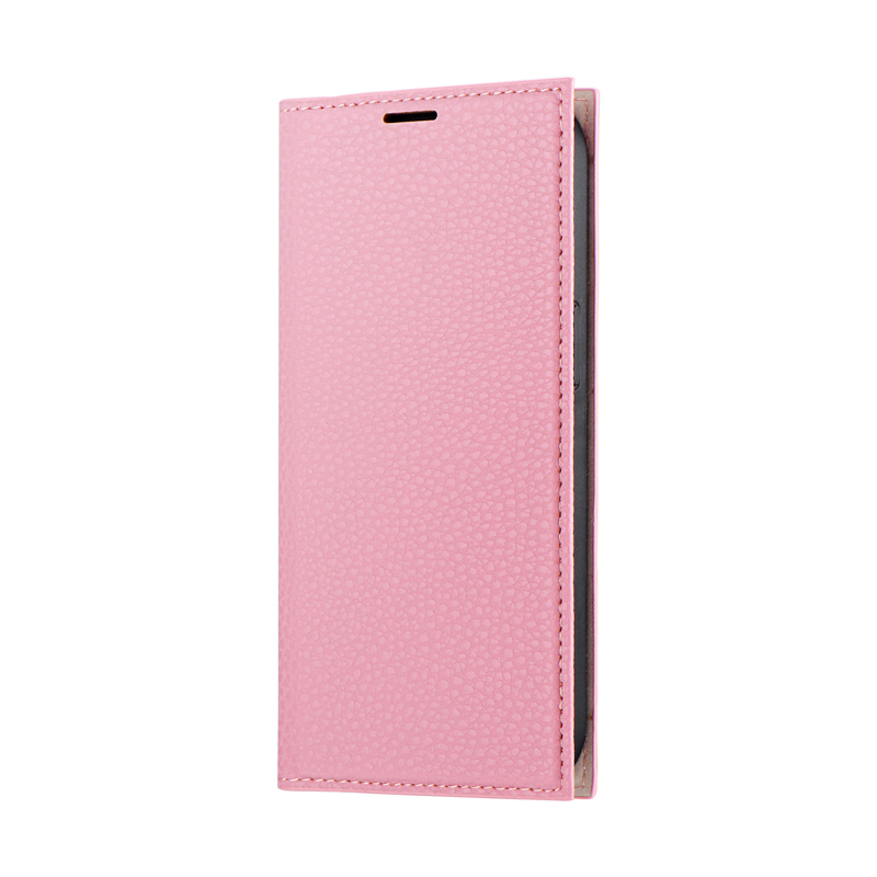 iPhone 13 薄型PUレザーフラップケース「FOLINO」 ライトピンク