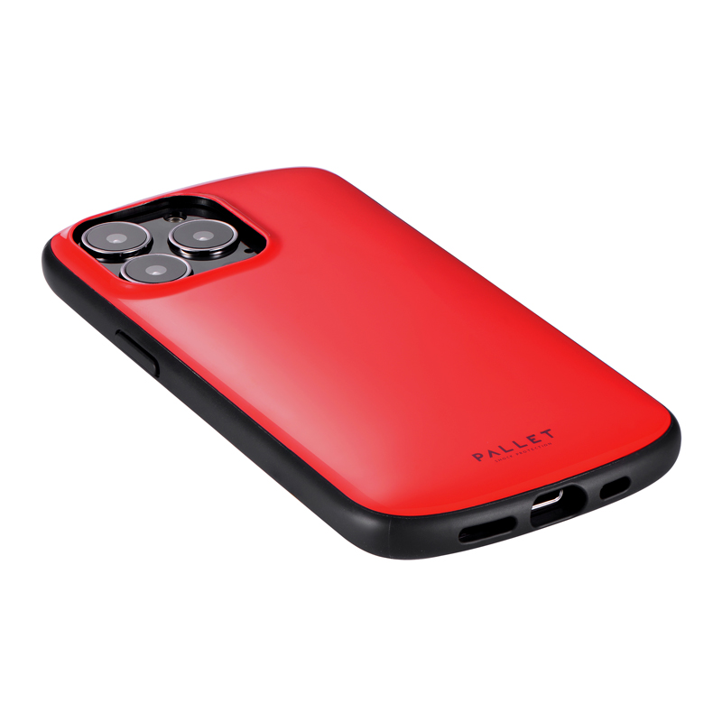 iPhone 13 Pro 超軽量・極薄・耐衝撃ハイブリッドケース「PALLET AIR」 レッド