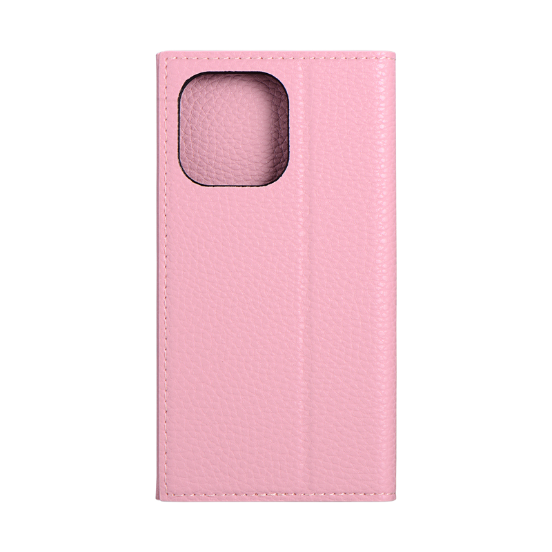 iPhone 13 Pro 薄型PUレザーフラップケース「FOLINO」 ライトピンク