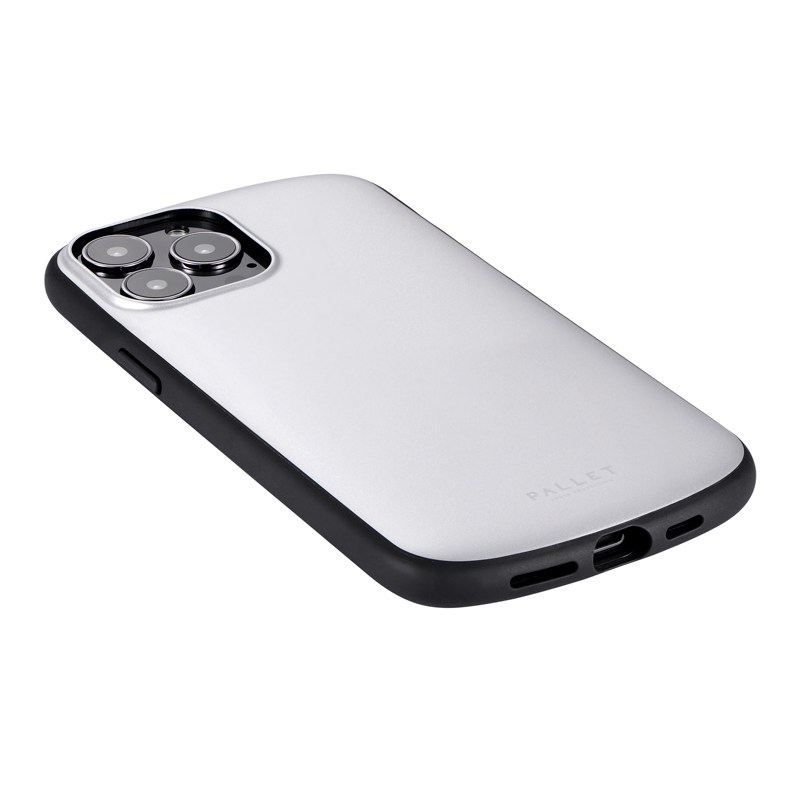 iPhone 13 Pro Max 超軽量・極薄・耐衝撃ハイブリッドケース「PALLET AIR」 マットシルバー