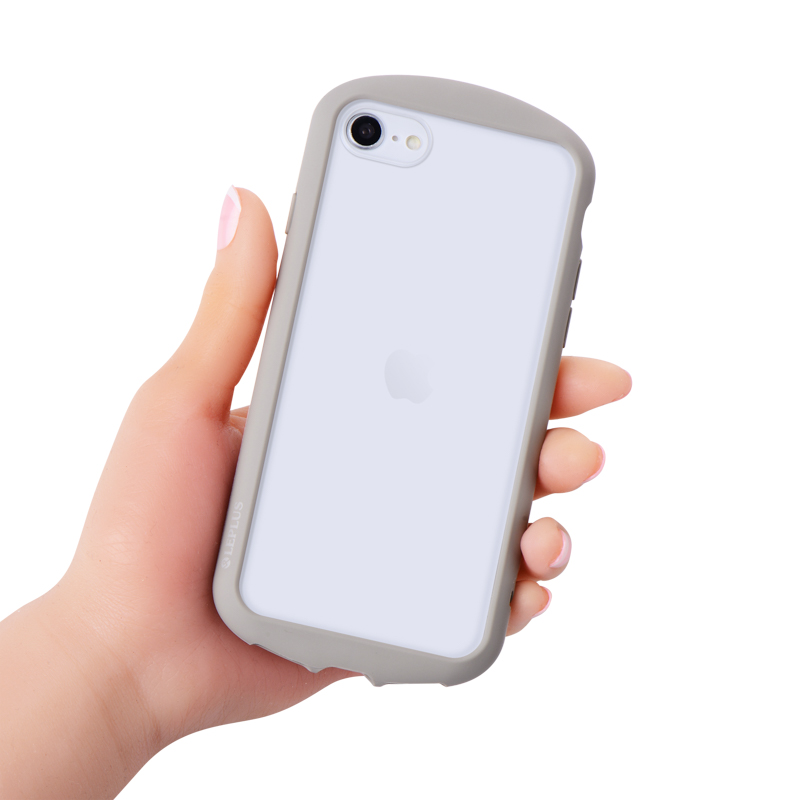 iPhone SE (第3世代)/SE (第2世代)/8 GLASS＆ケースセット「Cleary」 コールドグレー