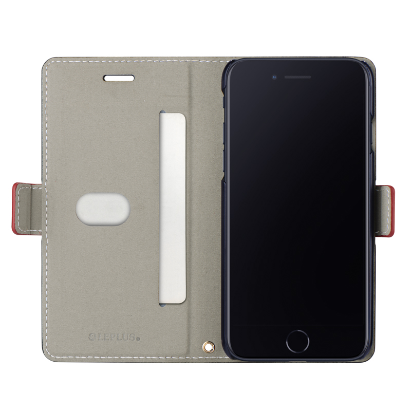 iPhone SE (第3世代)/SE (第2世代)/8 軽量PUレザーフラップケース「Twoal」 ブラック