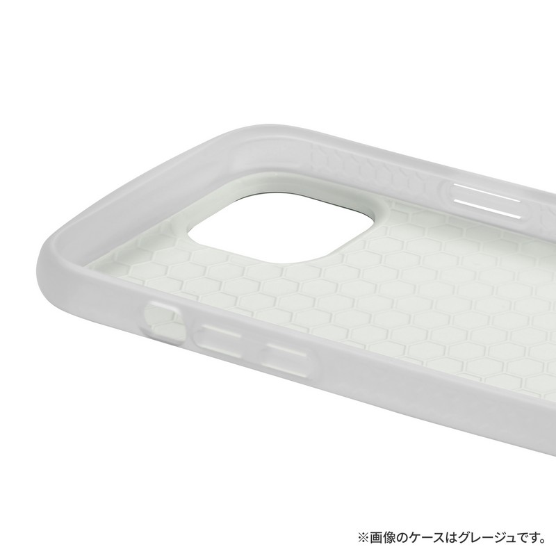 iPhone 14/13 超軽量・極薄・耐衝撃ハイブリッドケース 「PALLET AIR STRAP」 ホワイトベージュ (ショルダーストラップ付属)