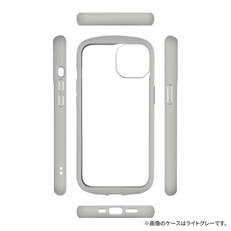 iPhone 14/13 耐衝撃ハイブリッドケース 「Cleary」 ダスティピンク