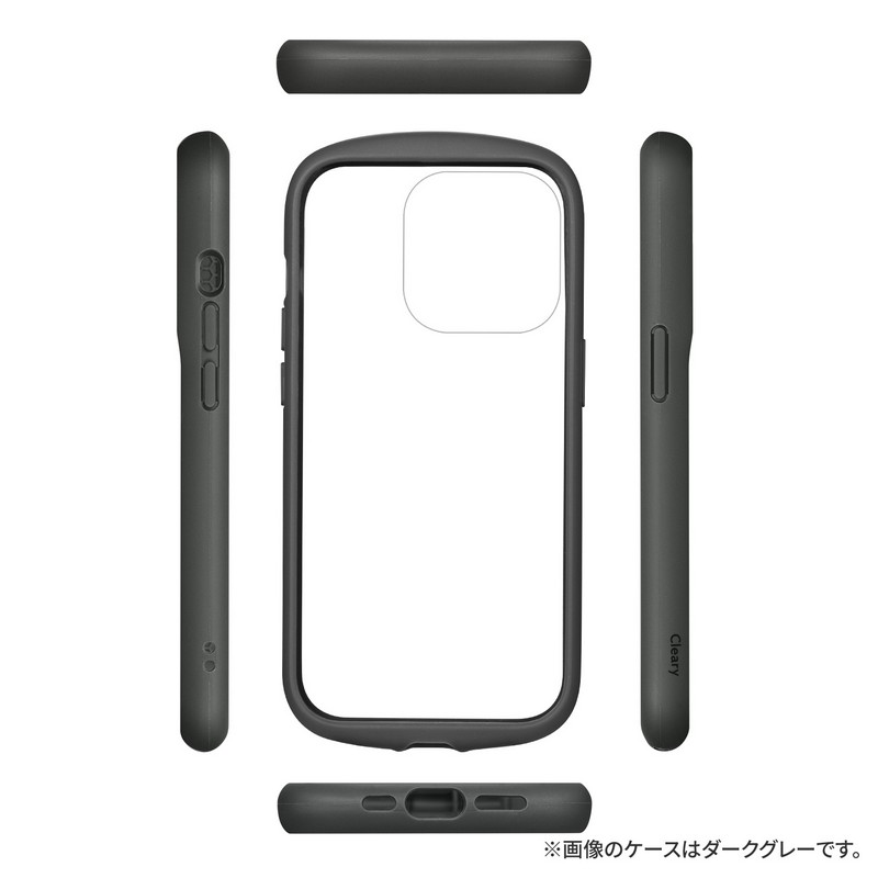 iPhone 14 Pro 耐衝撃ハイブリッドケース 「Cleary」 ダスティピンク