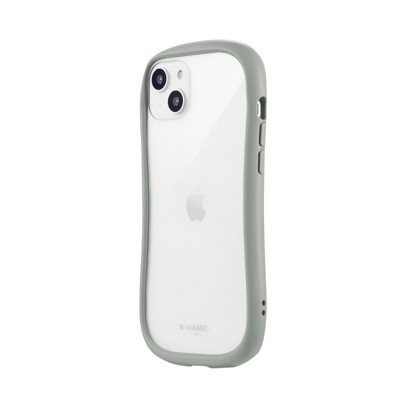 iPhone 14 Plus 耐傷・耐衝撃ハイブリッドケース 「ViAMO freely」 ライトグレー