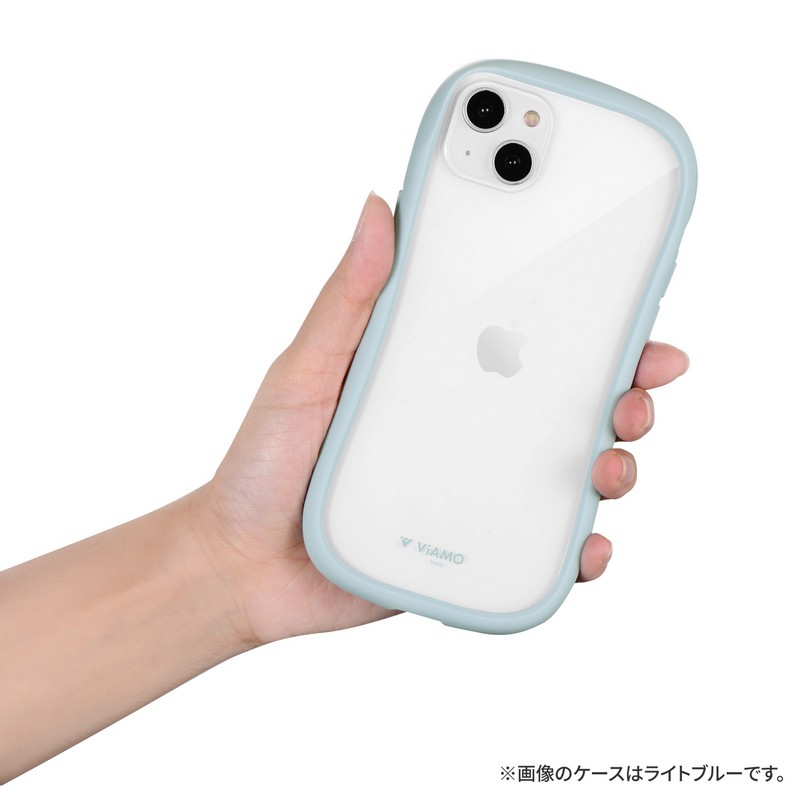 iPhone 14 Plus 耐傷・耐衝撃ハイブリッドケース 「ViAMO freely」 ライトブルー