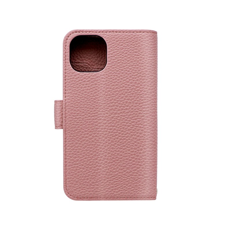 iPhone 14/13 多収納PUレザーフラップケース「Alotto」 ピンク