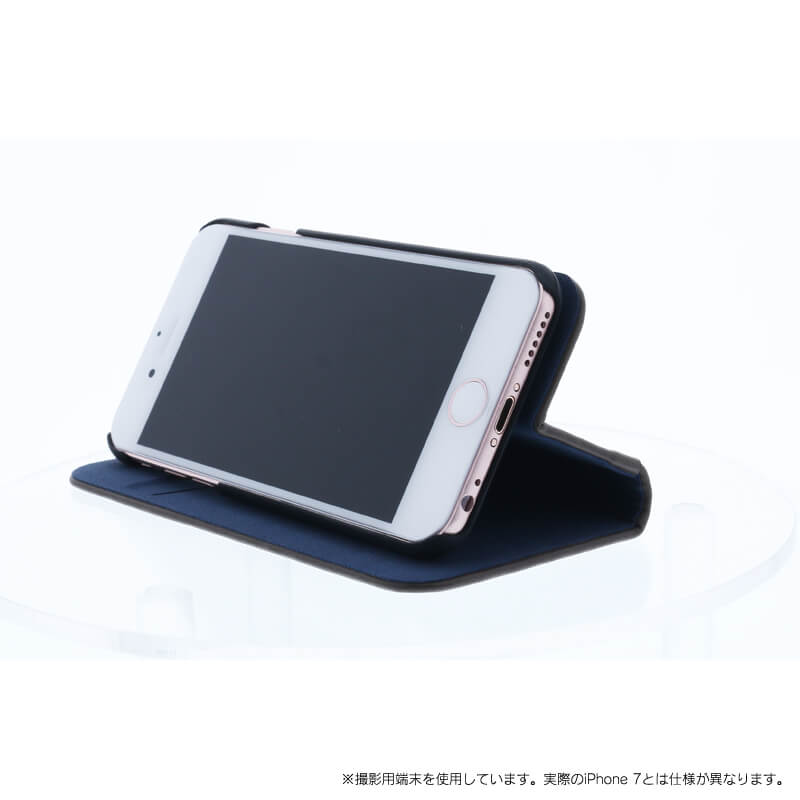 iPhone 7 【+U】Amari/マグネット式2WAYケース/ウォッシュデニム