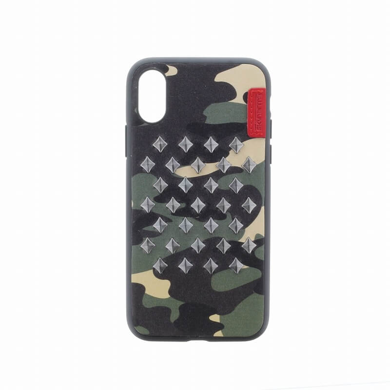 iPhone XS/iPhone X シェルケース/ハンドメイドスタッズ/Ambush Collection/Military