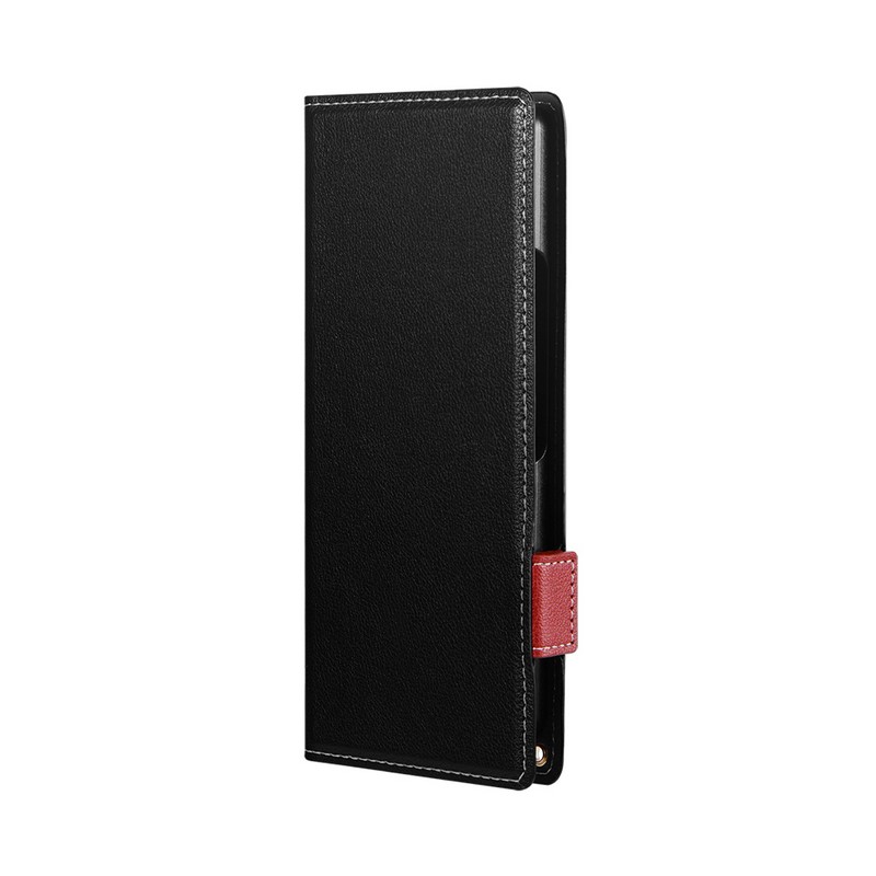 Xperia 10 V 薄型・軽量PUレザー手帳ケース 「Twoal W」 ブラック