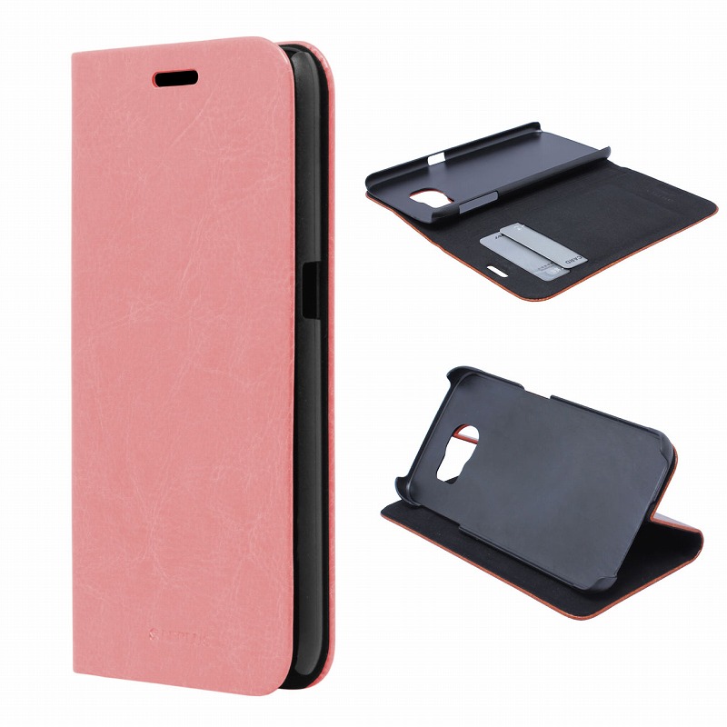 Galaxy S6 SC-05G ブックタイプPUレザーケース 「PRIME」 ピンク