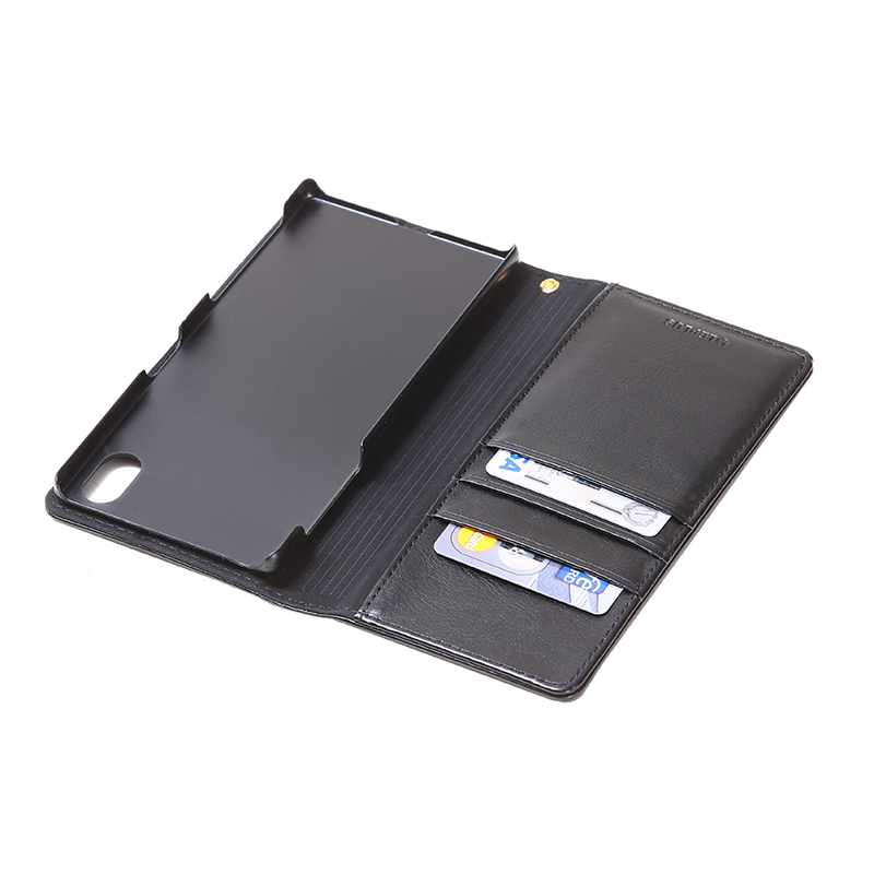 Xperia(TM) Z5 SO-01H/SOV32/501SO ブックタイプPUレザーケース「BOOK A」 ブラック