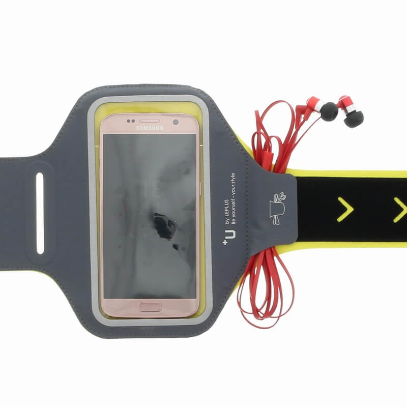 スマートフォン汎用 【+U】Aaron/Armband-Type/スマートフォンケース/ベビーブルー