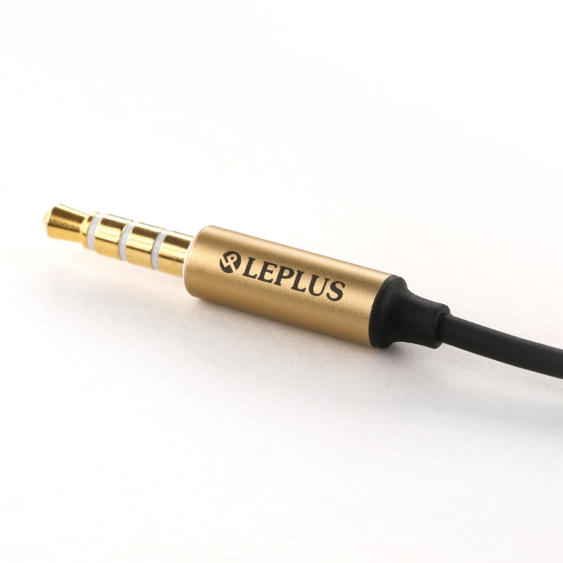 iPhone/スマートフォン イヤフォン(ボリューム/マイク付)「極の音域 METAL(メタル)」ブラック