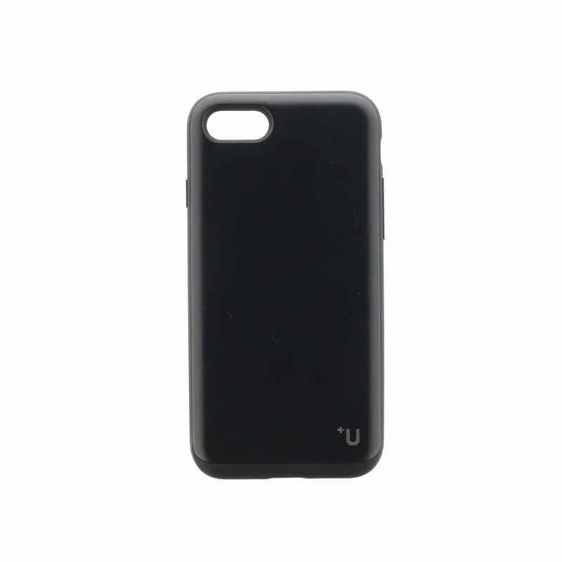 iPhone 8/7【+U】Kyle/Slide式カード収納ハイブリットケース/ブラック