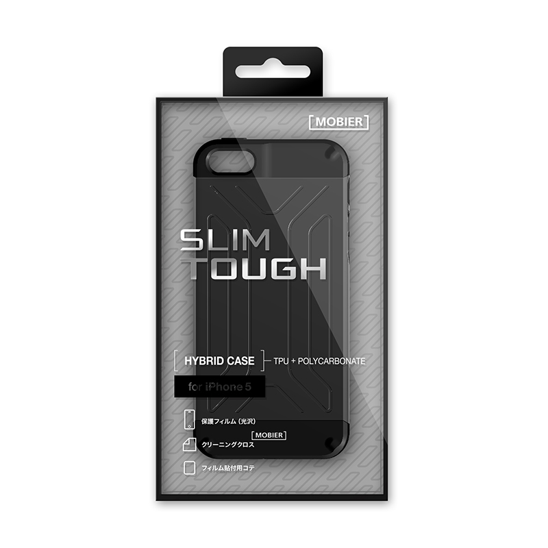 iPhone5 ハードケース SLIM TOUGH ブラック