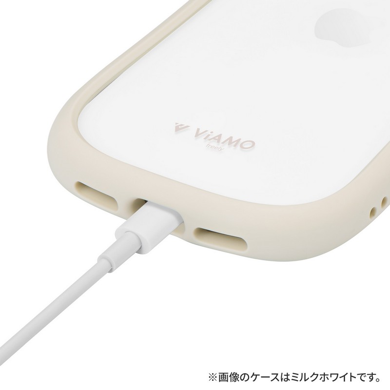 iPhone 15/iPhone 14 耐傷・耐衝撃ハイブリッドケース 「ViAMO freely」 ライトグレー