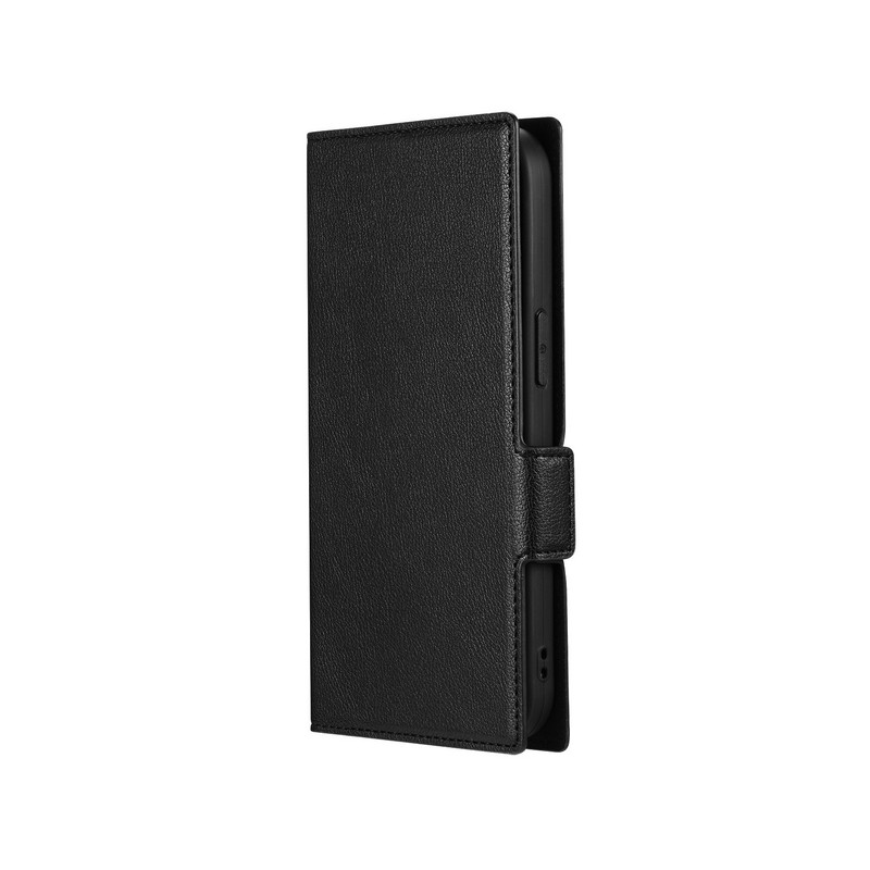 iPhone 15/iPhone 14 薄型・軽量PUレザー手帳ケース 「BOOK SLIM＆W POCKET」 ブラック