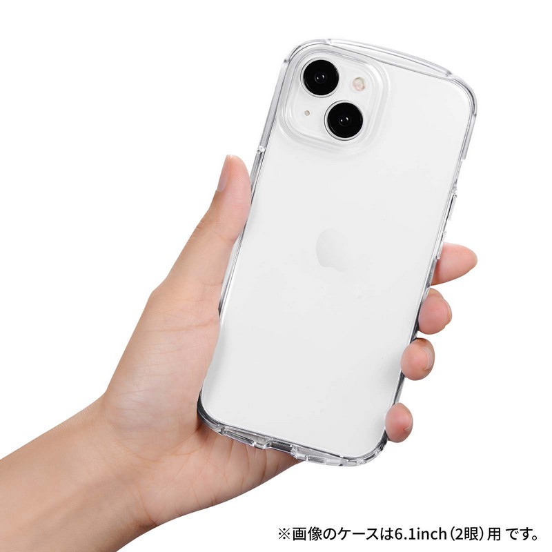 iPhone 15 Pro 耐衝撃ラウンドソフトケース 「UTILO Round」 クリア