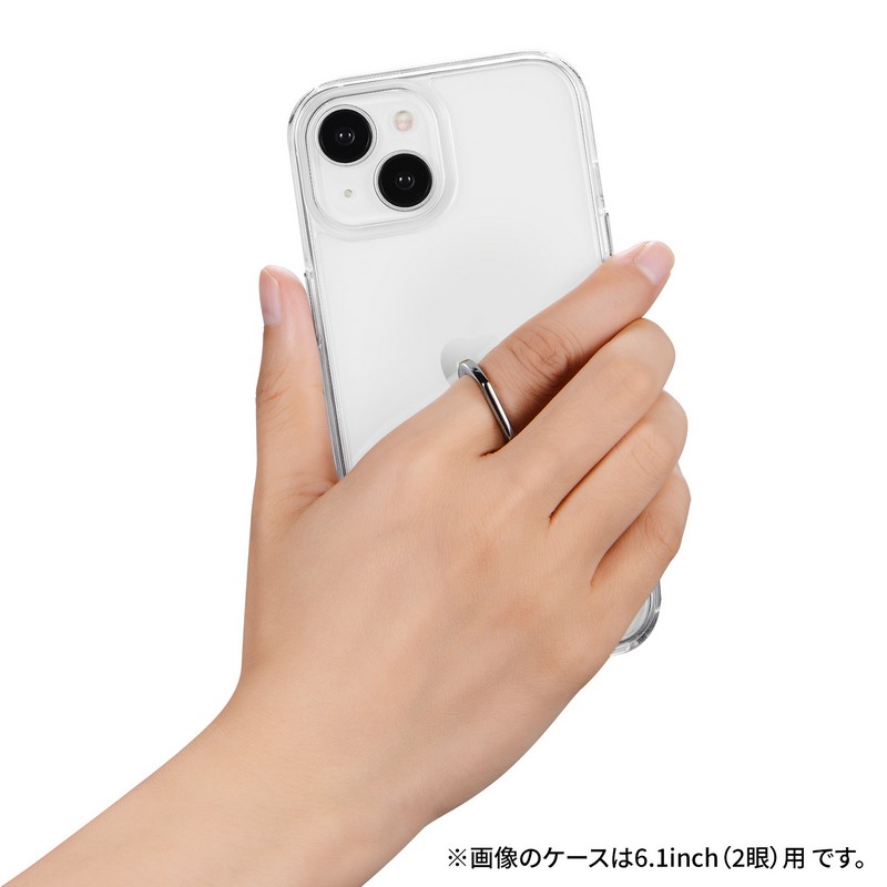 iPhone 15 Pro リング付き耐衝撃ハイブリッドケース 「UTILO Ring」 クリア