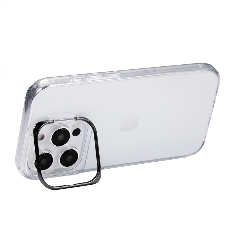 iPhone 15 Pro スタンド搭載ハイブリッドケース 「UTILO Cam Stand」 ブラック