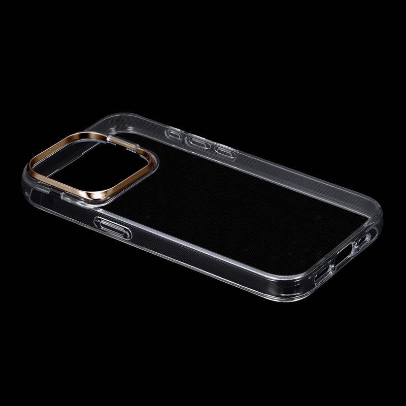 iPhone 15 Pro スタンド搭載ハイブリッドケース 「UTILO Cam Stand」 ゴールド