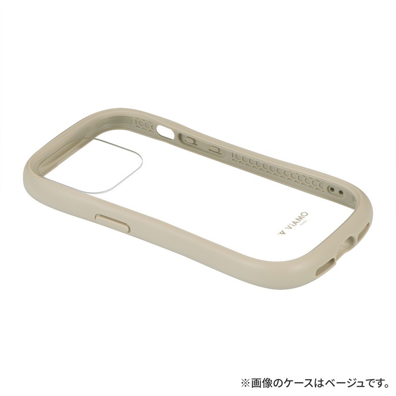 iPhone 15 Pro 耐傷・耐衝撃ハイブリッドケース 「ViAMO freely」 ライトグレー