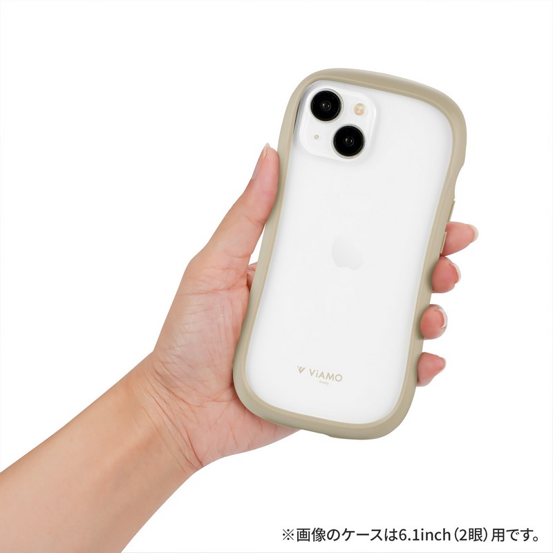 iPhone 15 Pro 耐傷・耐衝撃ハイブリッドケース 「ViAMO freely」 ベージュ