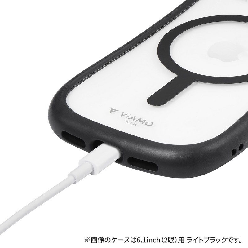iPhone 15 Pro 高速充電対応・耐傷・耐衝撃ハイブリッドケース 「ViAMO charge」 グレージュ