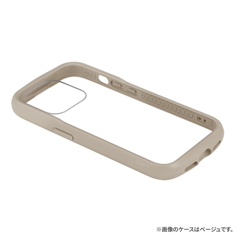 iPhone 15 Pro 耐衝撃ハイブリッドケース 「Cleary」 ダークグレー
