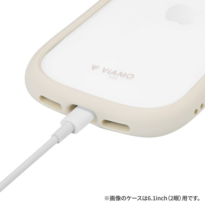 iPhone 15 Plus/iPhone 14 Plus 耐傷・耐衝撃ハイブリッドケース 「ViAMO freely」 ミルクホワイト