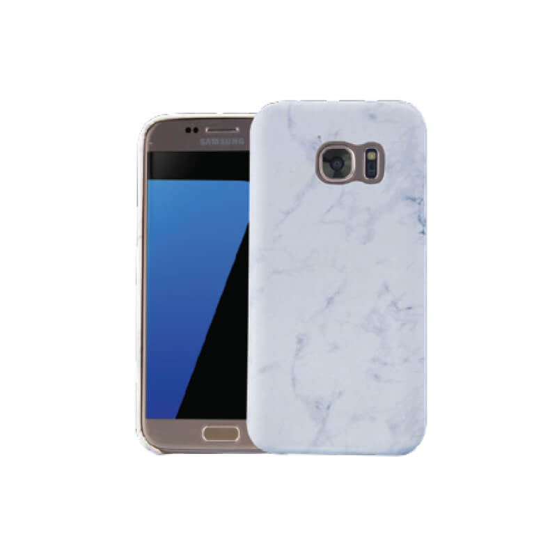 Galaxy S7 Edge/シェル型ケース/Marbre/Blanc（ホワイト）