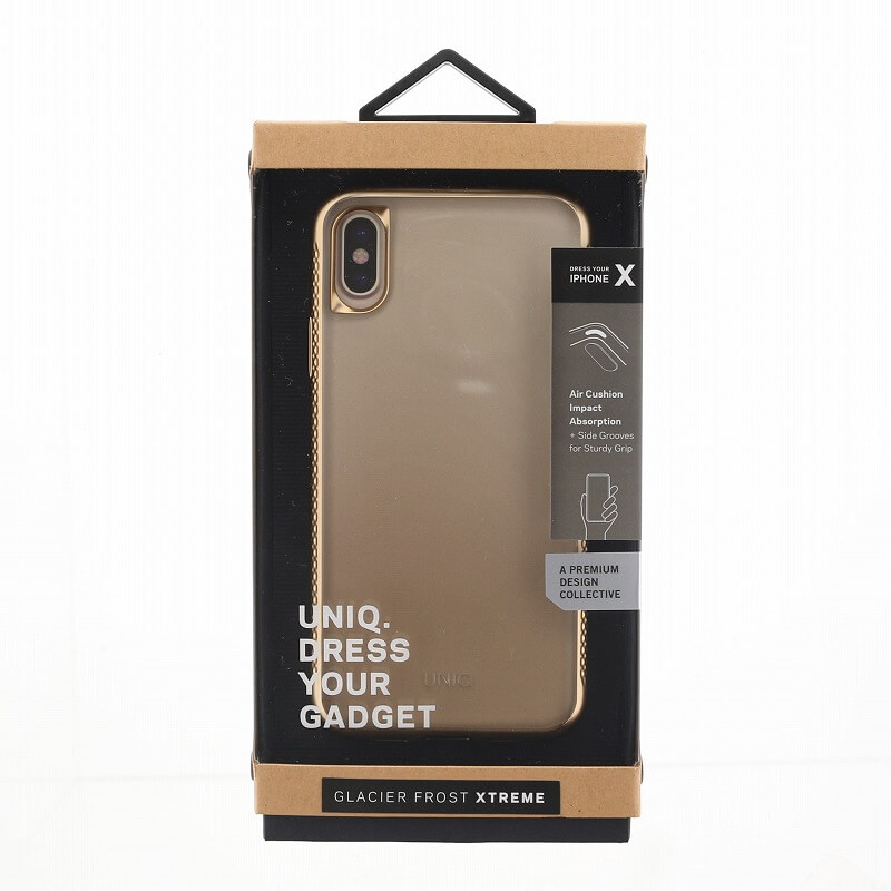 iPhone XS/iPhone X シェル型ケース/メタルソフト/Glacier Frost Xtreme/Champagne（Gold)