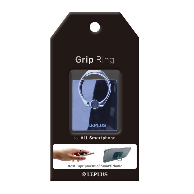 スマートフォンリング 「Grip Ring」 【Metal】 ブラック