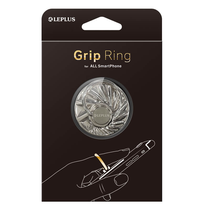 スマートフォン(汎用) スマートフォンリング 「Grip Ring」 【Hub】  シルバー
