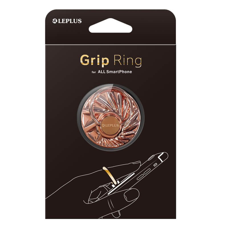 スマートフォン(汎用) スマートフォンリング 「Grip Ring」 【Hub】  ピンクゴールド