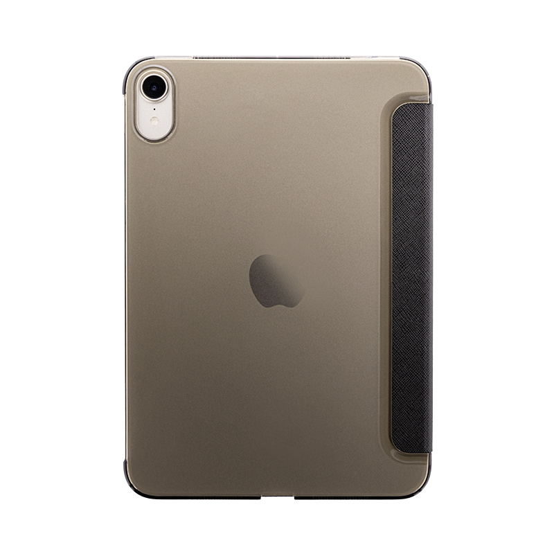 2021 iPad mini (第6世代) 背面クリアフラップケース「Clear Note」 ブラック