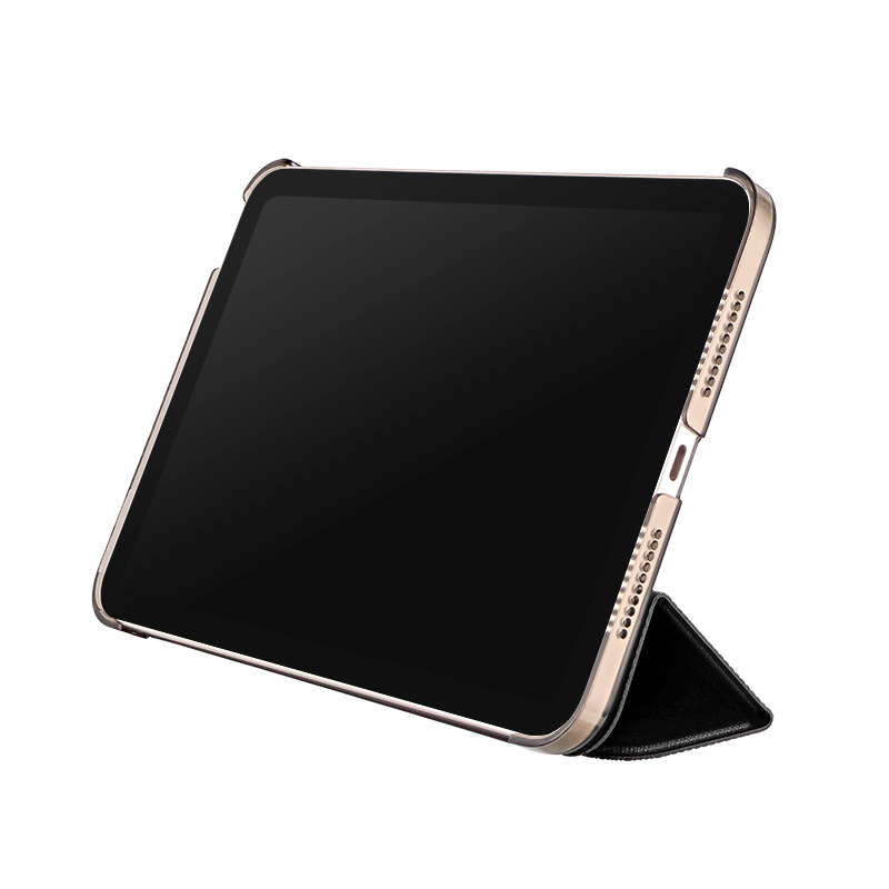 2021 iPad mini (第6世代) 背面クリアフラップケース「Clear Note」 ブラック