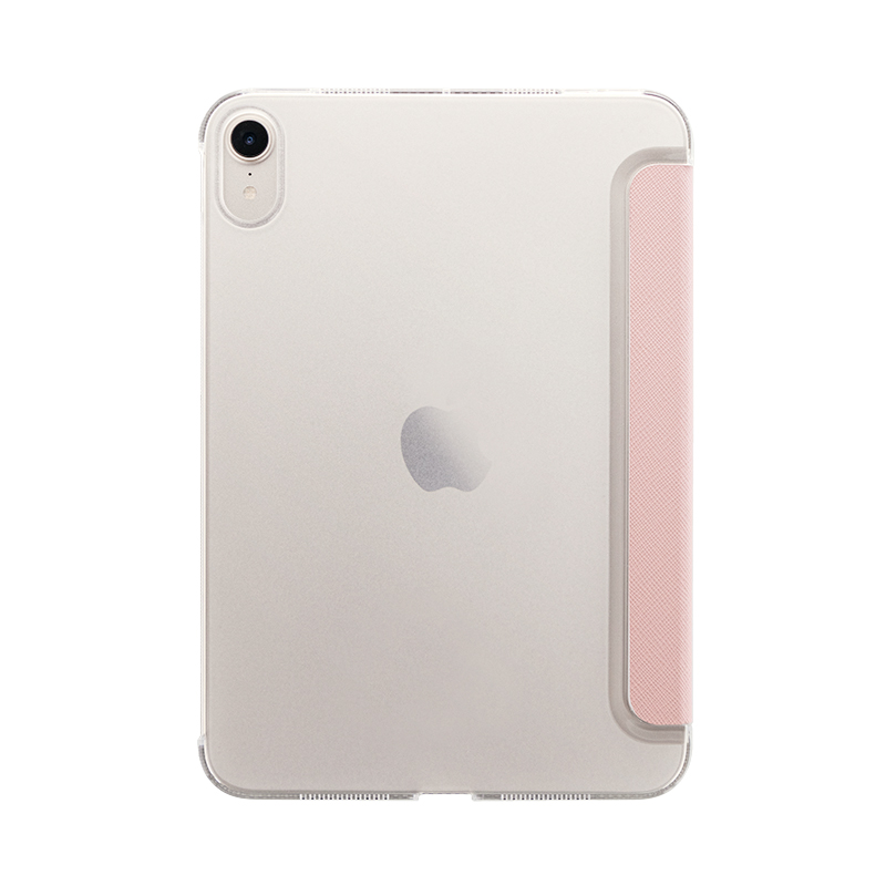 2021 iPad mini (第6世代) 背面クリアフラップケース「Clear Note」 ピンク