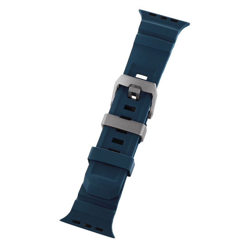 Apple Watch 42(Series 1,2,3)/44/45/46/49mm バンド 「CORVIN」 タフラバーバンド ネイビー