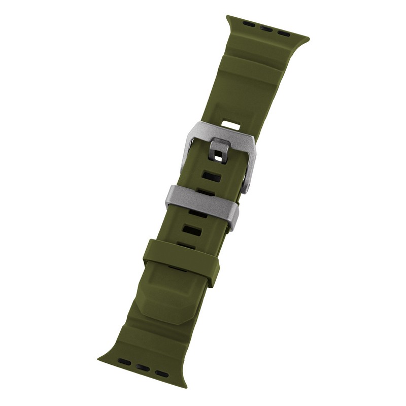 Apple Watch 42(Series 1,2,3)/44/45/46/49mm バンド 「CORVIN」 タフラバーバンド カーキ