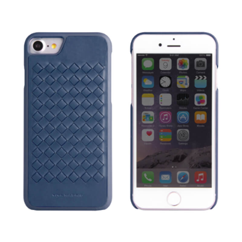 iPhone 7/シェル型ケース/手編み風/Tejido Collection/Navy(Blue)