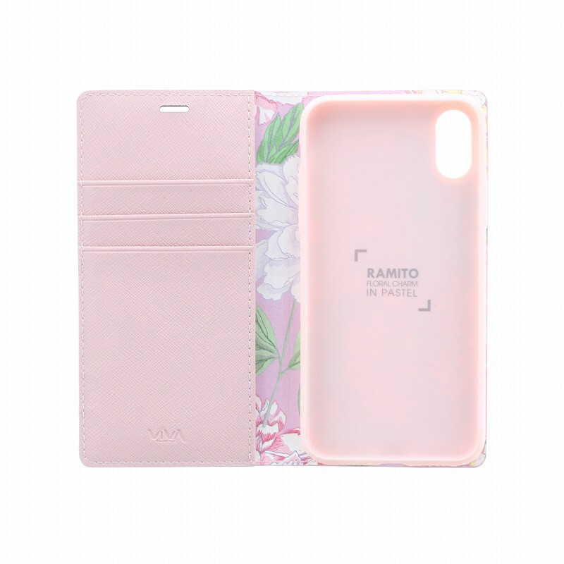iPhone XS/iPhone X 手帳型ケース/薄型PU/Ramito Collection/Carnation(Pink)
